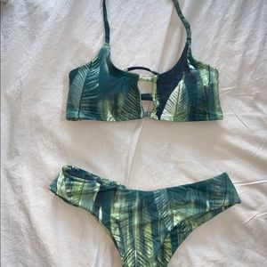 Midori green print bikini